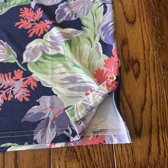 RLX Ralph Lauren Classic Fit Performance Polo Shirt Mens M Hawaiian Floral Golf - Picture 6 of 11